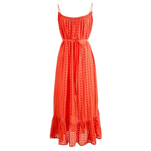 J. Crew Oval Eyelet Midi Dress NWT - Picture 3 of 10